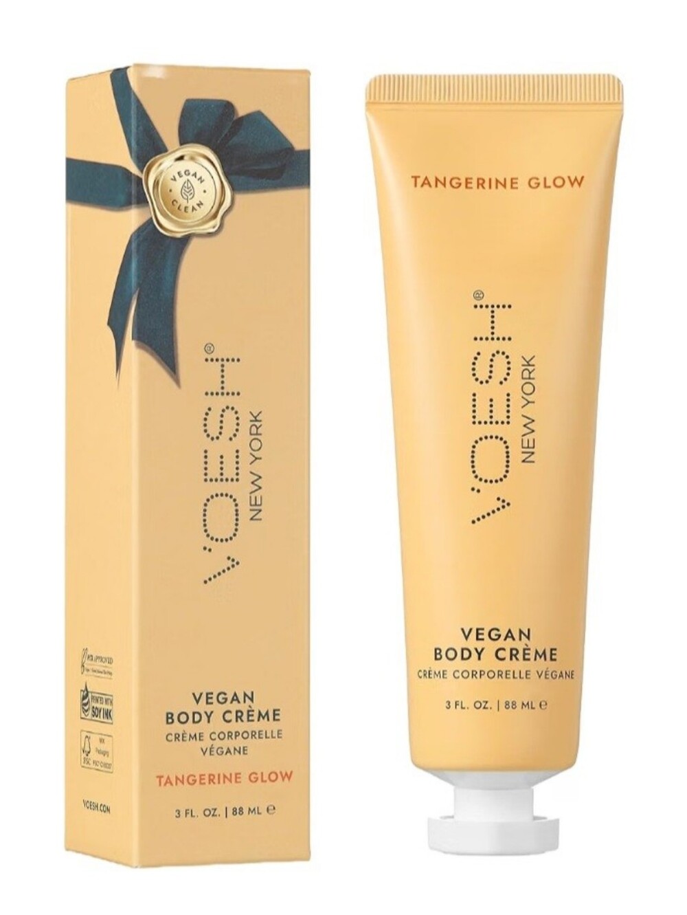 VOESH New York Vegan Body Cream Tangerine Glow 3oz.